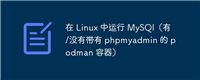 在 Linux 中运行 MySQl(有/没有带有 phpmyadmin 的 podman 容器)