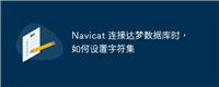 Navicat 连接达梦数据库时,如何设置字符集
