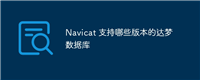Navicat 支持哪些版本的达梦数据库