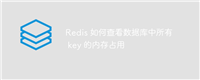 Redis 如何查看数据库中所有 key 的内存占用