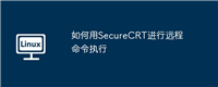 如何用SecureCRT进行远程命令执行