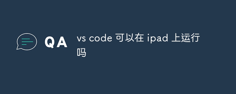 vs code 可以在 ipad 上运行吗