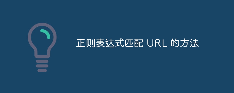 正则表达式匹配 url 的方法
