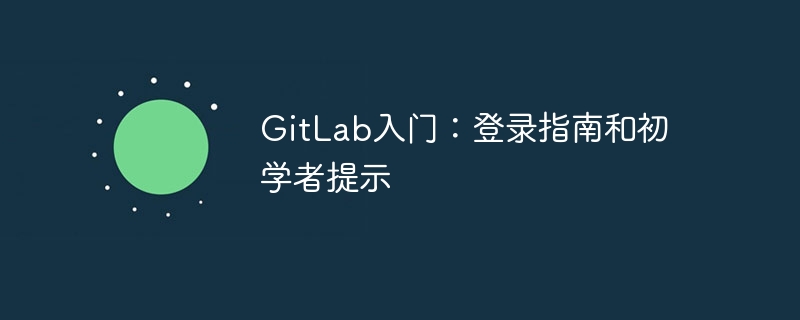 gitlab入门：登录指南和初学者提示