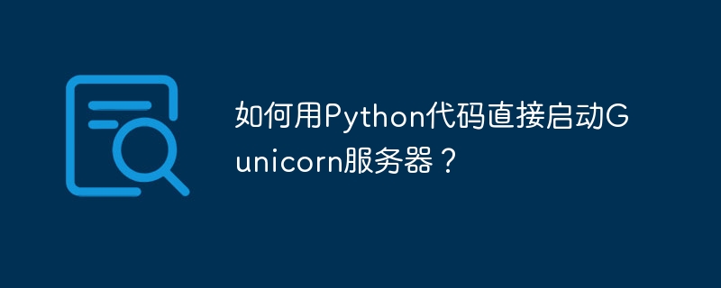 如何用python代码直接启动gunicorn服务器？