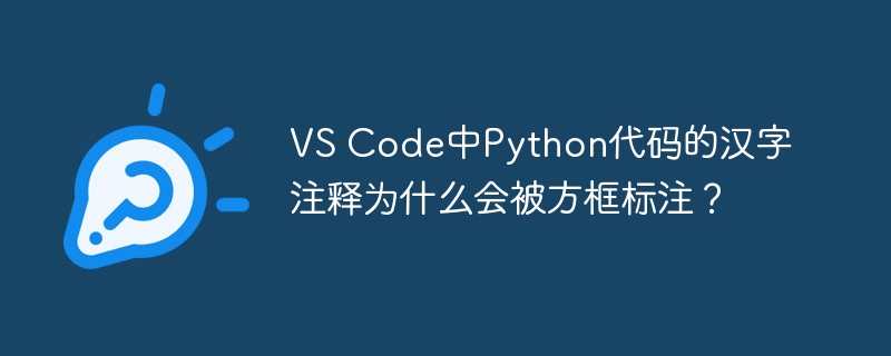 vs code中python代码的汉字注释为什么会被方框标注？