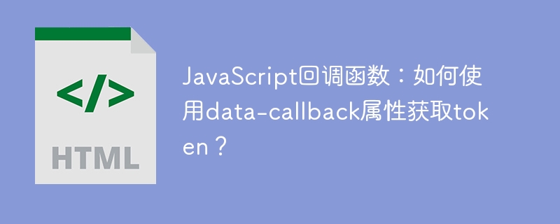 javascript回调函数：如何使用data-callback属性获取token？
