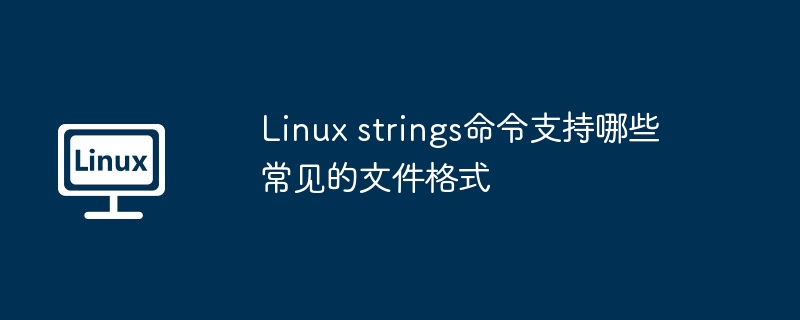 linux strings命令支持哪些常见的文件格式