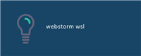 webstorm wsl