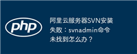 阿里云服务器SVN安装失败：svnadmin命令未找到怎么办？