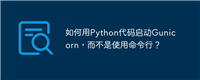 如何用Python代码启动Gunicorn，而不是使用命令行？