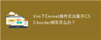 Vim下Emmet插件无法展开CSS border缩写怎么办？