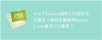 Vim下Emmet插件CSS缩写无法展开？如何正确使用Emmet-vim展开CSS属性？