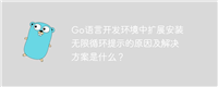 Go语言开发环境中扩展安装无限循环提示的原因及解决方案是什么?