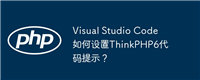 Visual Studio Code如何设置ThinkPHP6代码提示?