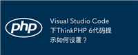 Visual Studio Code下ThinkPHP 6代码提示如何设置?