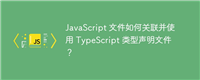 JavaScript 文件如何关联并使用 TypeScript 类型声明文件?