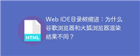 Web IDE目录树缩进：为什么谷歌浏览器和火狐浏览器渲染结果不同？