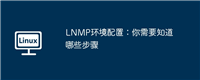 LNMP环境配置:你需要知道哪些步骤