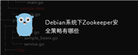 Debian系统下Zookeeper安全策略有哪些