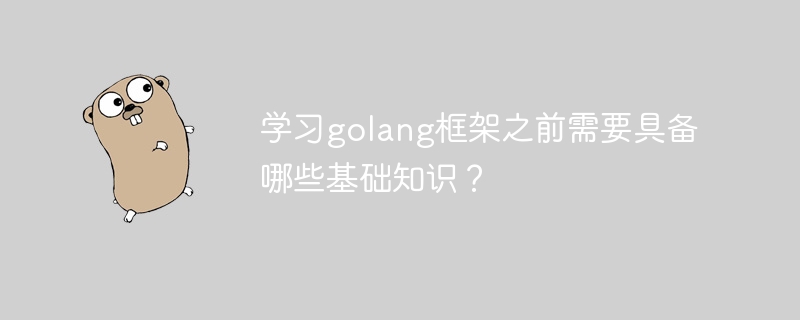 学习golang框架之前需要具备哪些基础知识?