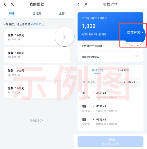 图解：滴水贷怎么提前还款？滴水贷提前还款有违约金吗？