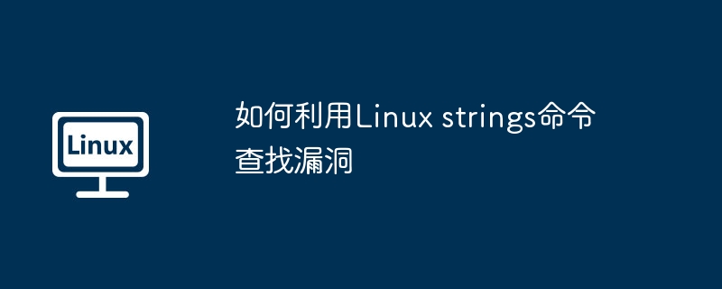 如何利用linux strings命令查找漏洞