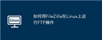 如何用FileZilla在Linux上进行FTP操作