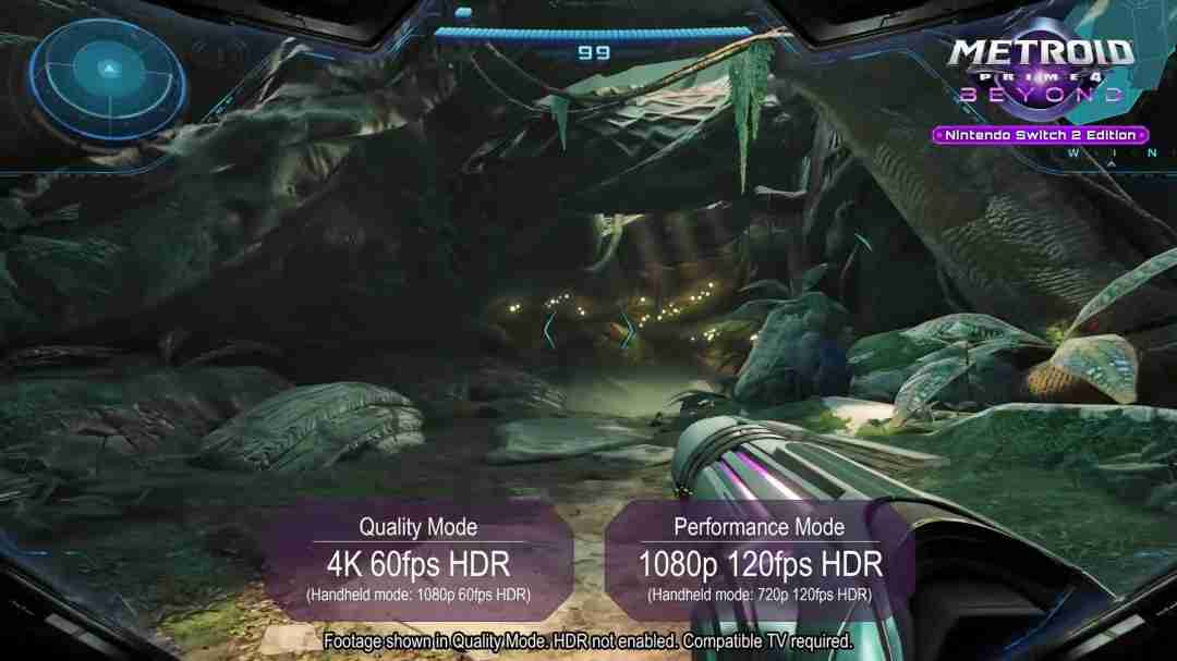 《银河战士prime 4》switch 2版展示、switch和switch 2版画面对比