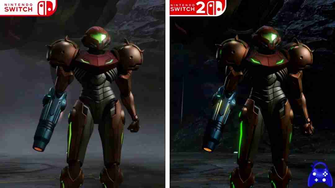 《银河战士prime 4》switch 2版展示、switch和switch 2版画面对比