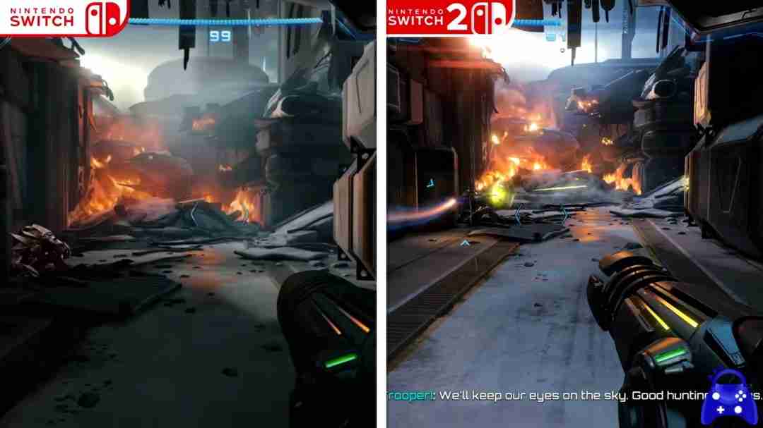 《银河战士prime 4》switch 2版展示、switch和switch 2版画面对比