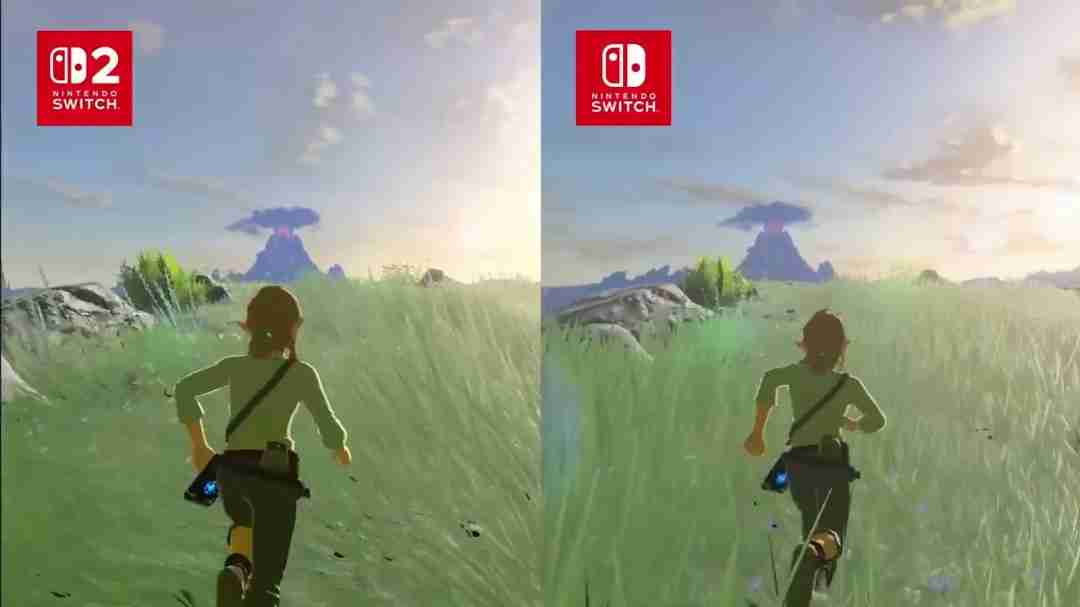 要买升级包吗？《塞尔达传说》switch 2和1画质对比