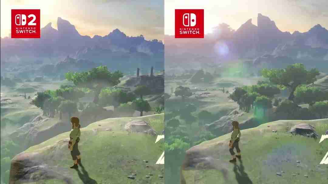 要买升级包吗？《塞尔达传说》switch 2和1画质对比