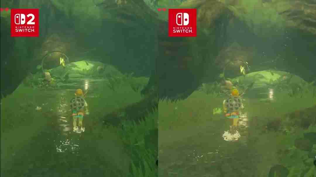 要买升级包吗？《塞尔达传说》switch 2和1画质对比
