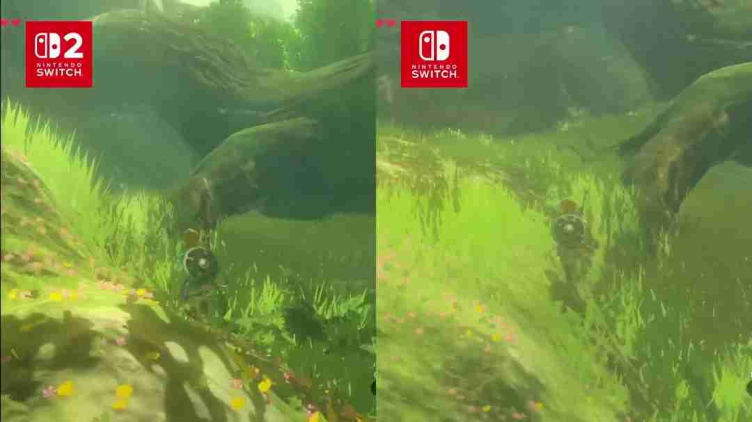 要买升级包吗？《塞尔达传说》switch 2和1画质对比