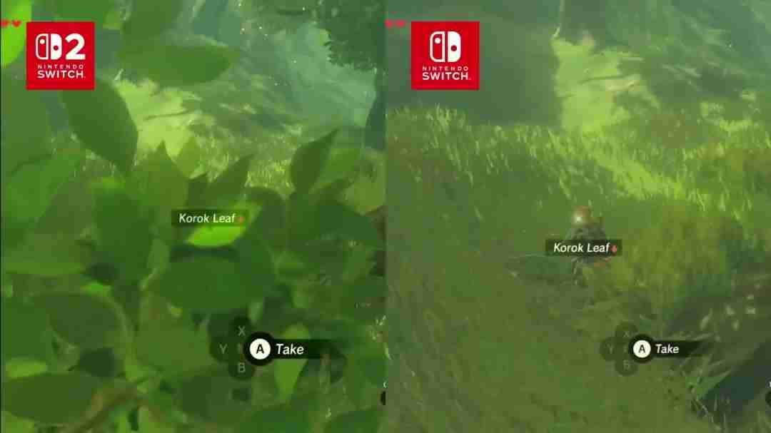要买升级包吗？《塞尔达传说》switch 2和1画质对比