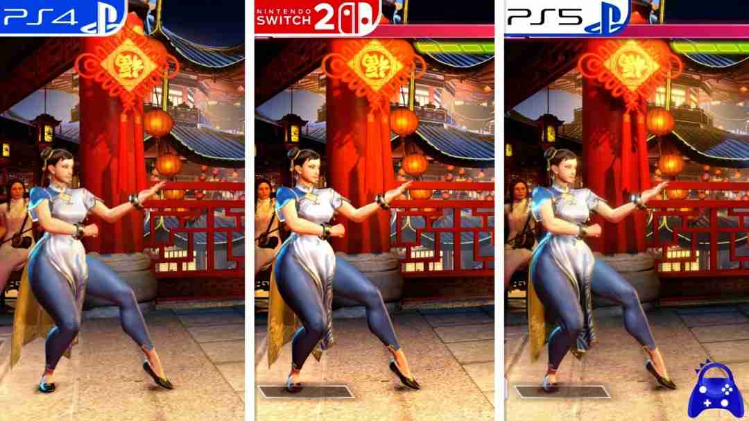 《街头霸王6》ps4、switch2、ps5画面对比视频