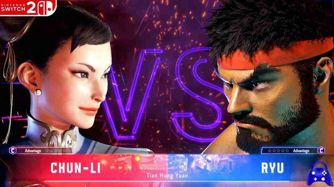 《街头霸王6》ps4、switch2、ps5画面对比视频