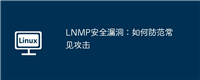 LNMP安全漏洞:如何防范常见攻击