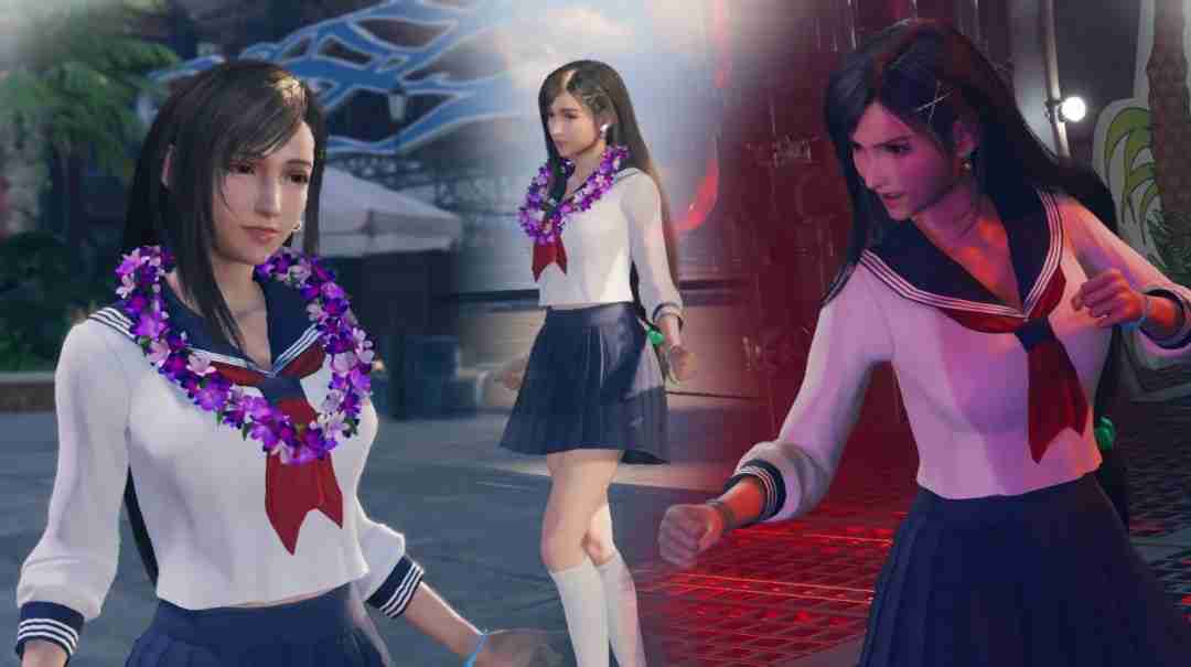 《最终幻想7:重生》新服装mod 蒂法穿高中校服清纯