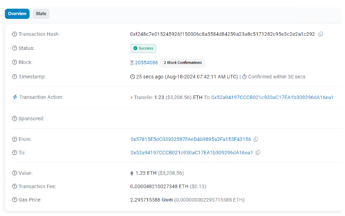 etherscan 交易概述