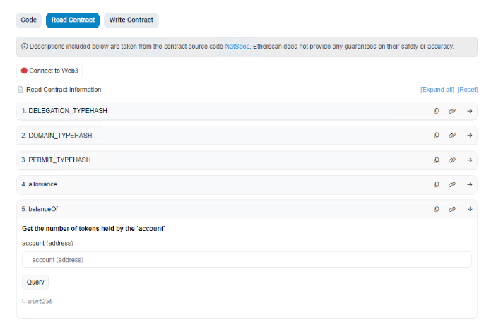 etherscan 阅读合约