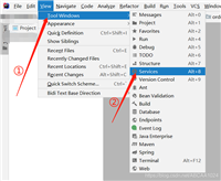 idea下的工具栏中services不见了,如何调用出来