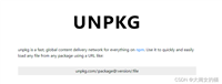 unpkg中查找CDN指定版本链接