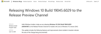 Win10 RP 19045.6029预览版发布:附KB5061087完整更新日志