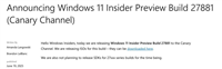 Win11 Canary 27881预览版发布:新增语音过滤与旁白回顾功能