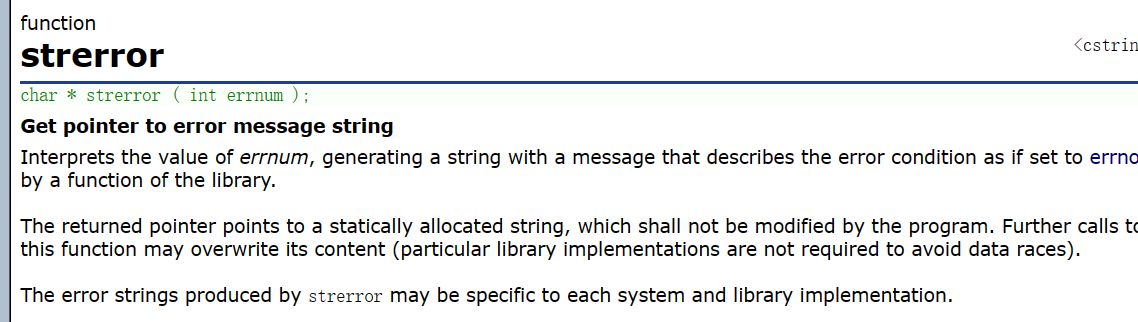 strerror();
