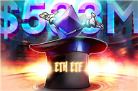 现货以太坊(ETH)ETF吸引5.33亿美元资金,连续13个交易日净流入超40亿美元