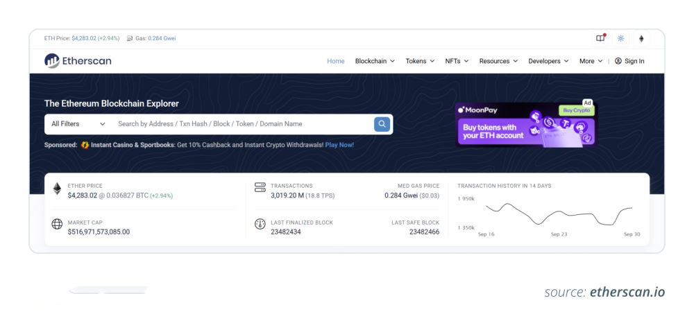 以太坊(eth)区块浏览器评测