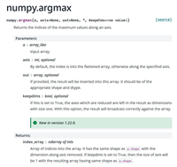 NumPy&nbsp;argmax()函数详解